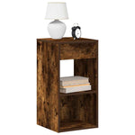 ZNTS Bedside Cabinets with Drawer 2 pcs Smoked Oak 35x34x66.5 cm 858722