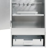 BBQ Oven Smoker with Table Galvanised Steel 3187617