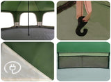 Family Tent Green 5-Person 185T Polyester with PU Coating 42017394