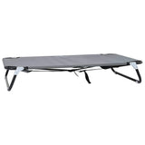 Dog Bed Folding Manual Light Grey 105 x 65 x 18 cm Steel 42008218