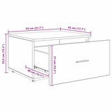 Drawer Cabinet with Wheel Old Wood 55 x 45 x 31 cm 869312