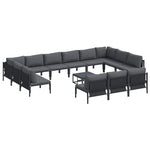 Garden Sofa Set Anthracite Steel 3379023