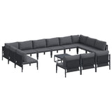Garden Sofa Set Anthracite Steel 3379023