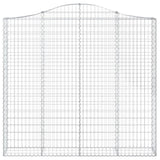 Arched Gabion Baskets 7 pcs 200x30x180/200 cm Galvanised Iron 3145519