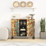 Sideboard with 2 Doors 90x33x75 cm Solid Wood Reclaimed 352927