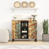 Sideboard with 2 Doors 90x33x75 cm Solid Wood Reclaimed 352927