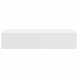 Wall Shelf with Drawers White 80x33x17 cm Engineered Wood 859977