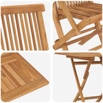 Garden Dining Set 3 pcs Brown Solid teak wood 3385966