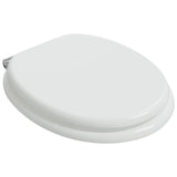 Soft-Close Toilet Seat White 44 x 38 cm MDF board 42027172