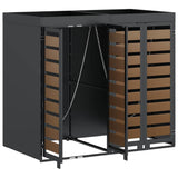 Wheelie Bin Storage for 2 Bins Anthracite 136 x 77.5 x 121.5 cm 3394773