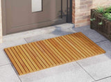 Bath Mat Plain Brown 100 x 55 cm Solid Acacia Wood 42025257