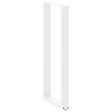 ZNTS Coffee Table Legs U-Shaped 2 pcs White 50x cm Steel 4013245