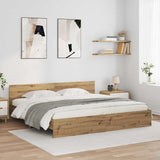 Bed Frame Artisan Oak 180 x 200 cm Engineered Wood 3403596