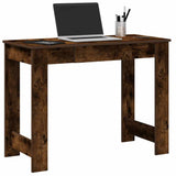 Desk Smoked Oak 100x45x75 cm Engineered Wood 860431