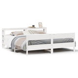 Bed Frame without Mattress White 180x200 cm Super King Solid Wood Pine 3306178