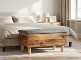 Storage Bench with Cushion Old Wood 62 x 42 x 46 cm 8017733