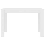 ZNTS Dining Table White 120x60x76 cm Engineered Wood 800432