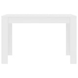 ZNTS Dining Table White 120x60x76 cm Engineered Wood 800432