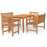 Garden Dining Set Teak Solid teak wood Medium Durable 3157164