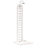 Outdoor Shower 223 cm Solid Pine Wood and Stainless Steel White 886329