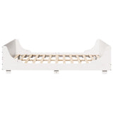 Bed Frame without Mattress White 140x190 cm Solid Wood Pine 3302286