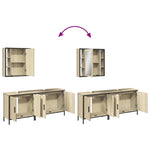 ZNTS 3 Piece Bathroom Cabinet Set Sonoma Oak Engineered Wood 3214731