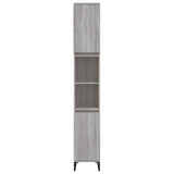 Bathroom Cabinet Grey Sonoma 30x30x190 cm Engineered Wood 819802