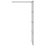 Walk-in Shower Wall with Clear ESG Glass 80x195 cm Black 151033
