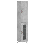 Highboard Concrete Grey 34.5x34x180 cm Engineered Wood 3199021