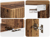 TV Cabinet Set Wall-mounted 4 pcs Old Wood Engineered Wood 3409049