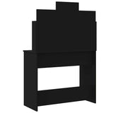 Dressing Table with LED Lights Black 96x40x142 cm 837893