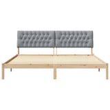 Bed Frame with Upholstered Headboard Brown 200 x 200 cm 3394378