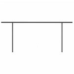 ZNTS Manual Retractable Awning with Posts 5x3 m Yellow and White 3070178