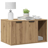 Cat Litter Box Enclosure Artisian Oak 80x50x45 cm Engineered Wood 857741