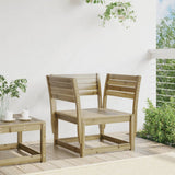Garden Chair Natural Wood Vacuum Pressure Impregnated Pinewood 844678
