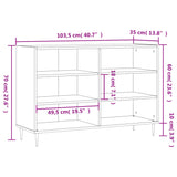 ZNTS Sideboard White 103.5x35x70 cm Engineered Wood 827100