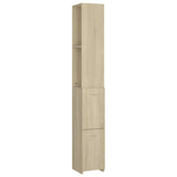 Bathroom Cabinet Sonoma Oak 25x26.5x170 cm Engineered Wood 808434
