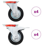 8 pcs Swivel Casters 100 mm 278016