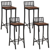Bar Chairs 4 pcs Solid Wood Reclaimed 358945