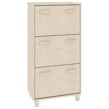 Shoe Cabinet "HAMAR" Honey Brown 59,5x35x117 cm Solid Wood Pine 340512