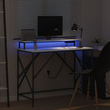 Desk with Shelf Grey Sonoma 100 x 50 x 86.5 cm Engineered Wood 859398