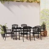 ZNTS 7 Piece Garden Dining Set Anthracite Steel 3188003