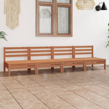 4 Piece Garden Lounge Set Honey Brown Solid Pinewood 3082485