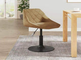 Bar Stool Brown Velvet 335314