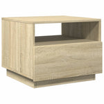 ZNTS Coffee Table with LED Lights Sonoma Oak 50x49x40 cm 839828