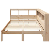 ZNTS Bookcase Bed without Mattress 120x200 cm Solid Wood Pine 3324320