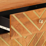 Bedside Cabinet Brown and Black 50x33x60 cm Solid Wood Mango 356791