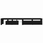 TV Cabinets 3 pcs Black oak 260 x 36.5 x 40 cm Engineered wood 3332493