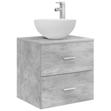 Bathroom Cabinet Set 3 pcs Concrete Grey 49.5 x 41 x 64.5 cm 3405806