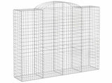 Arched Gabion Baskets 7 pcs 200x50x200/220 cm Galvanised Iron 3146430